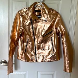 Jacket, Gold, Large. ZARA